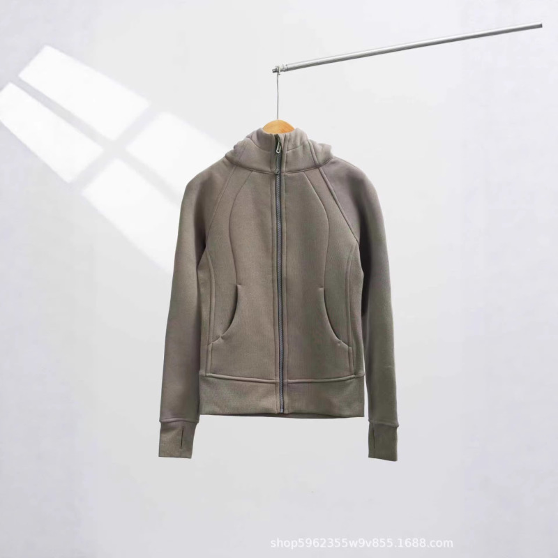 Lulu Original Label Scuba Gold Label Autumn and Winter Slim-Fit Sweatshirt with Fleece Lining, Full-Zip Hooded Jacket Hoodie Lulu Original Label Scuba Gold Label Autumn and Winter Slim-Fit Sweatshirt with Fleece Lining, Full-Zip Hooded Jacket Hoodie