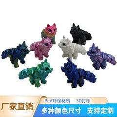 热销3D打印雪狼玩具摆件呆萌小狼狗仿真眼珠立体动物模型可趴可站