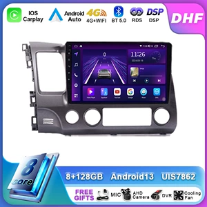 06-11 Honda Civic üçün simsiz Carplay Android GPS avtomobil naviqatoru