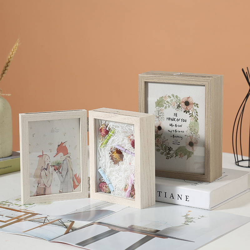 6inch 7inch Photo Gift Frame Wooden Creative Photo Frame Decoration Shopping Mall Decoration Crafts Three-Dimensional Photo Frame Customization