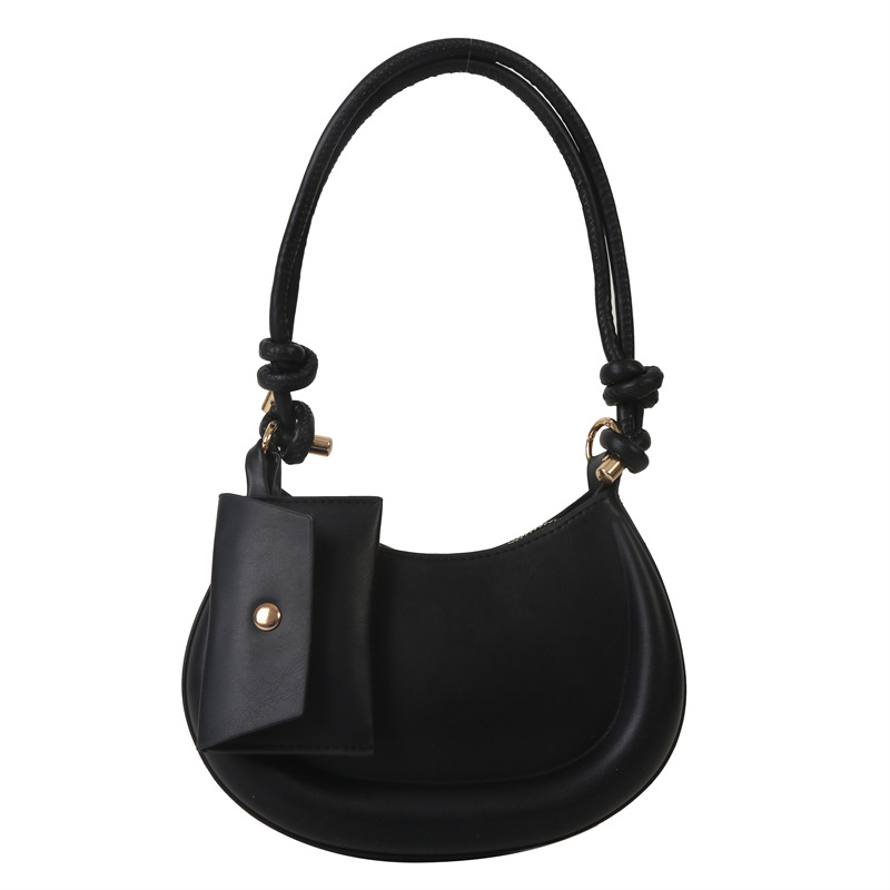 2023 verano nueva media luna bolsa nicho diseño axilas bolsa de hombro con textura de las mujeres bolso de moda coreana