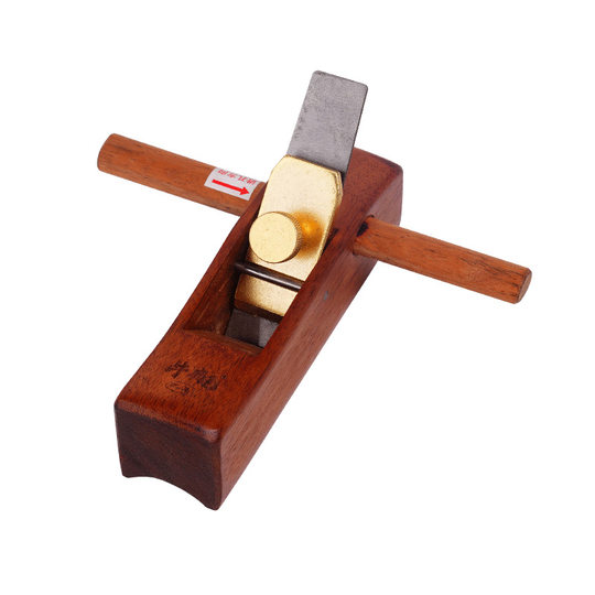 Cattle gauge tool card planer handmade Indonesian mahogany hoe put pool cue stick old-fashioned semicircle planer outside round stick wooden circle
