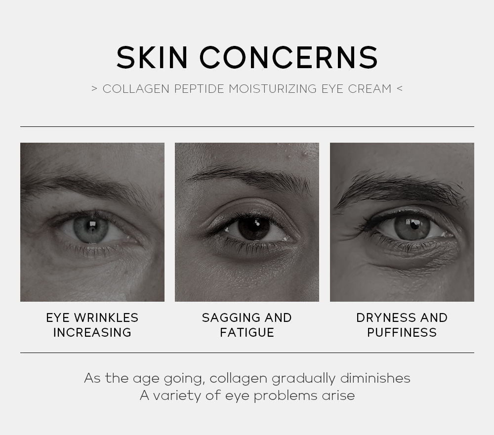 Cross-border QUIYUM Collagen Peptide Moisturizing Eye Cream 15g Hydrating, Moisturizing and brightening skin tone manufacturer's wholesale in stock undefined