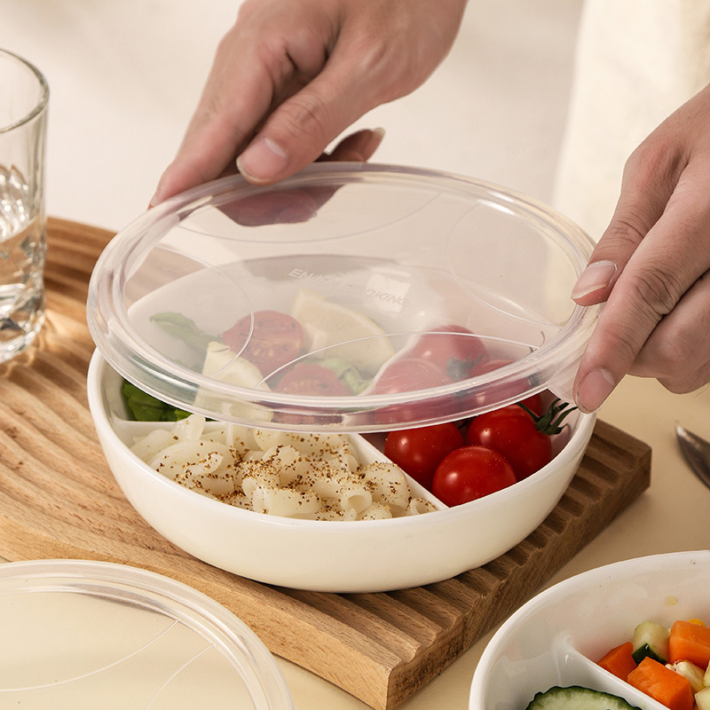 Ceramic Rice Cooker with Three-Compartment Steaming Tray, Round Baby Food Steamer, Steaming Pot, Frying Pan, Steaming Bowl, and Drawer
