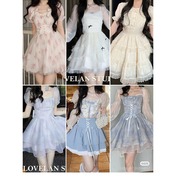 2025 summer new thirteen lines of women's clothing sweet and spicy style dress high sense college students two-piece wholesale supply