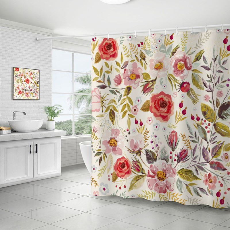 砕花シリーズ-デジタルプリント便器マット三点セット浴室トイレマット吸水セット-花型|undefined