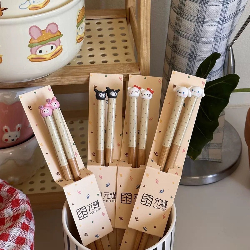 ギフトボックス〜インスタ风クリーム立体くまちゃん可爱い大人子供家庭用食器楠木箸プレゼント|undefined