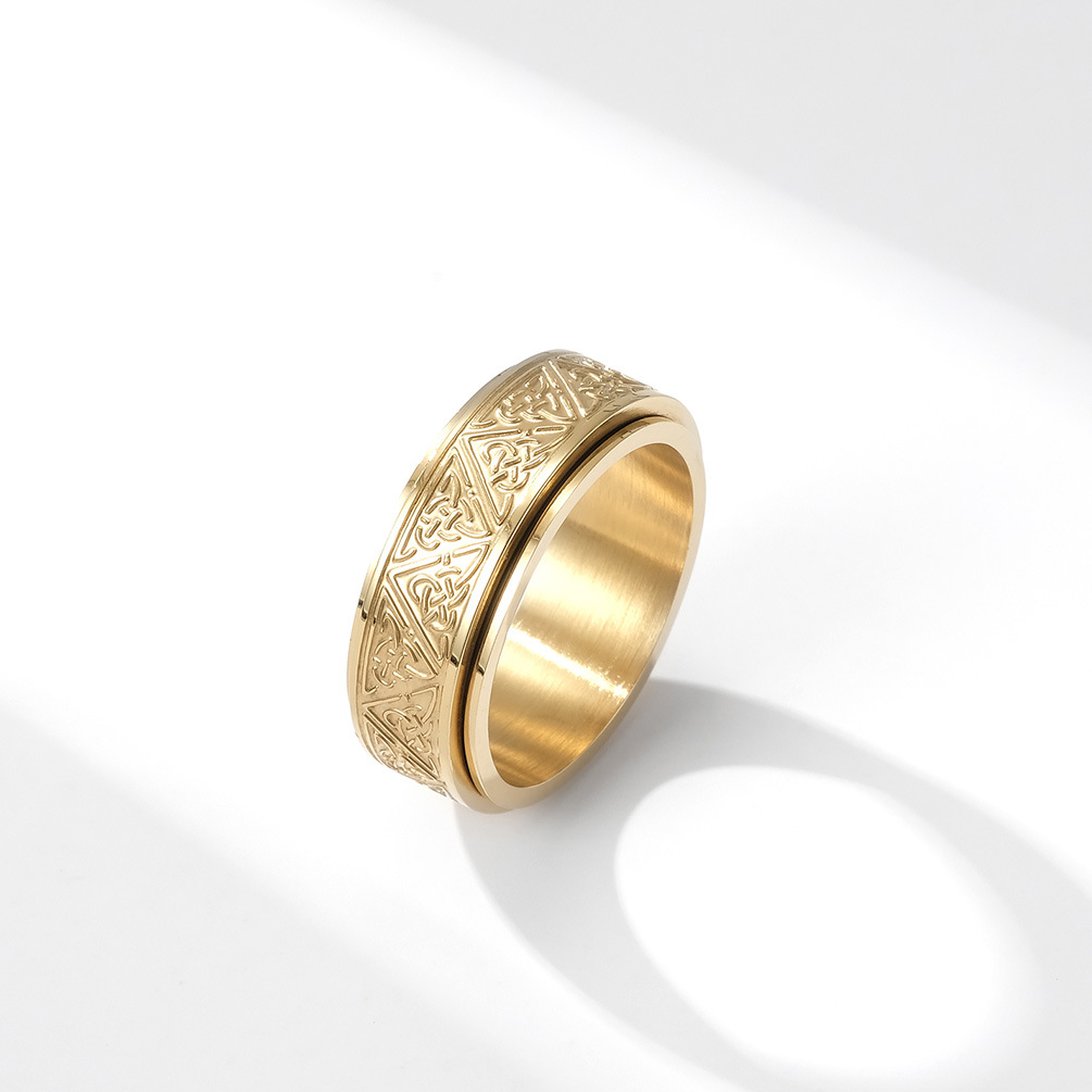 Fashion Geometric Titanium Steel Rings Polishing Stainless Steel Rings display picture 1