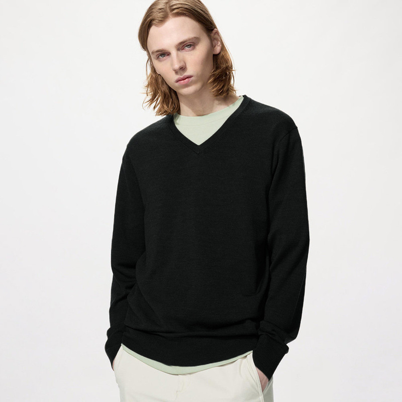 Direct from the manufacturer: 100% fine merino wool V-neck knit sweater, long-sleeved men's sweater, lightweight style, N7882 Direct from the manufacturer: 100% fine merino wool V-neck knit sweater, long-sleeved men's sweater, lightweight style, N7882