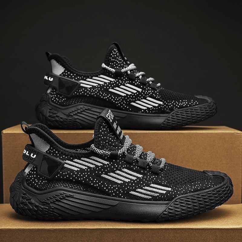 2025 Summer Breathable Men's Shoes New Sports and Leisure Fly Knitted Running Shoes Men's Shoes Lace-Up Casual Running Shoes 2025 Summer Breathable Men's Shoes New Sports and Leisure Fly Knitted Running Shoes Men's Shoes Lace-Up Casual Running Shoes