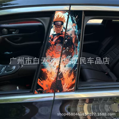 Body sticker window B pillar protective film black - x-36-1-pair-of-main-and-co-pilot