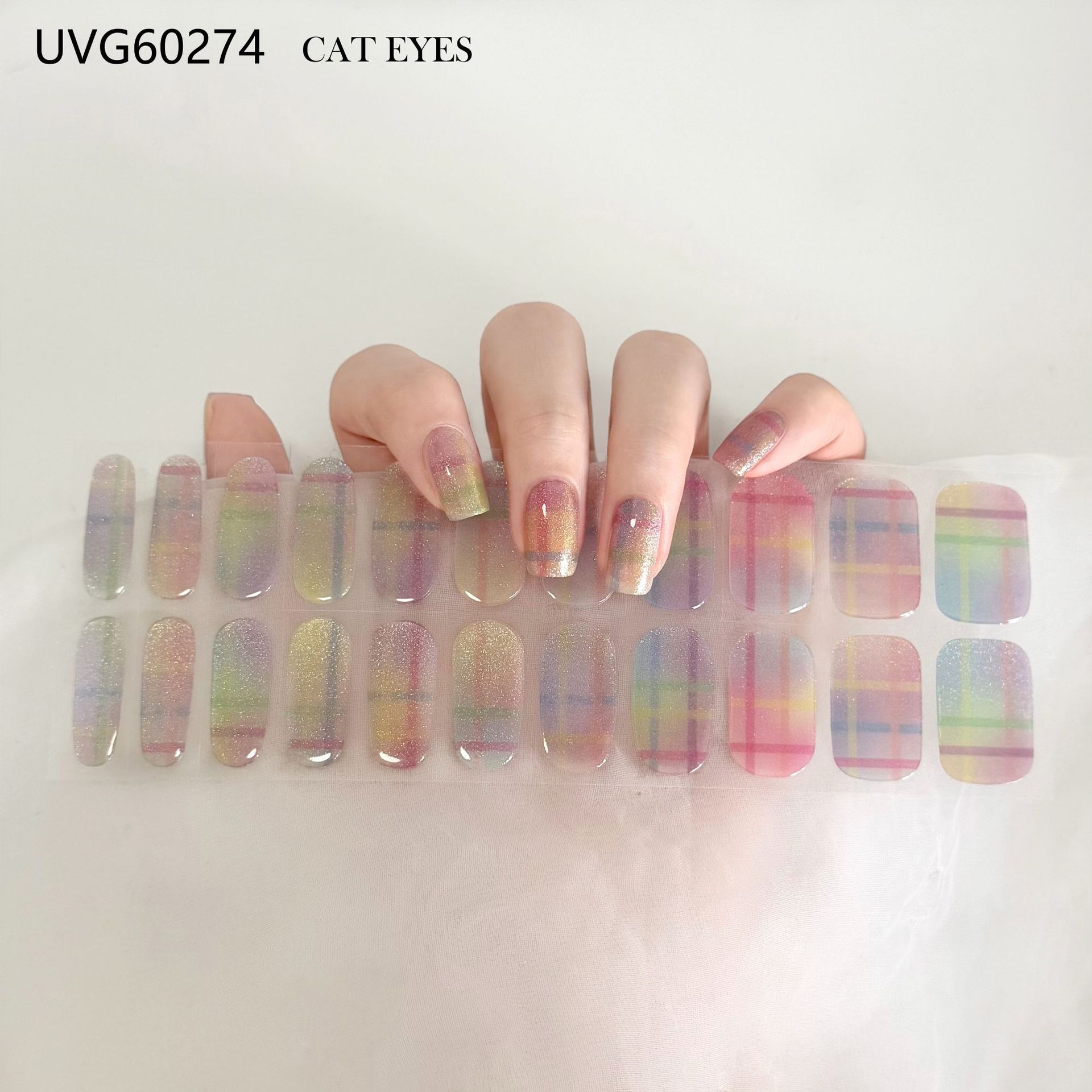 Pegatinas de uñas de gel UV estilo Ins, semicuradas, con estampado en caliente, parches de uñas para fototerapia, película de aceite, materiales de arte de uñas estilo Ins.