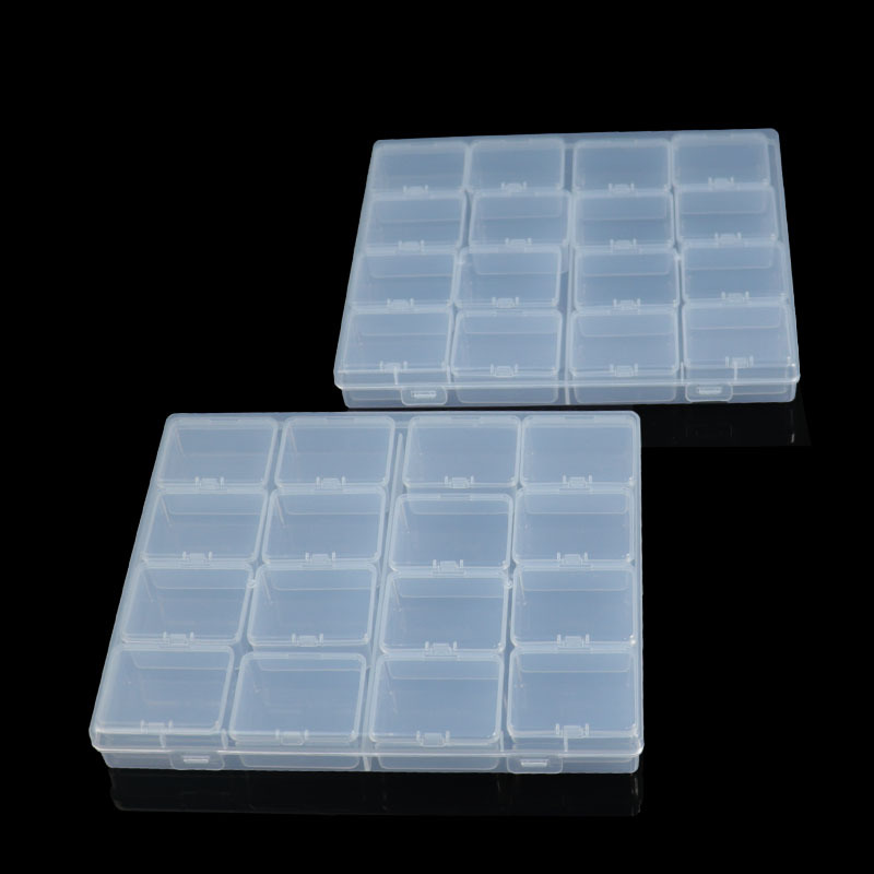 透明塑料盒散珠分装盒五金配件饰品收纳盒手工材料桌面收纳包装盒