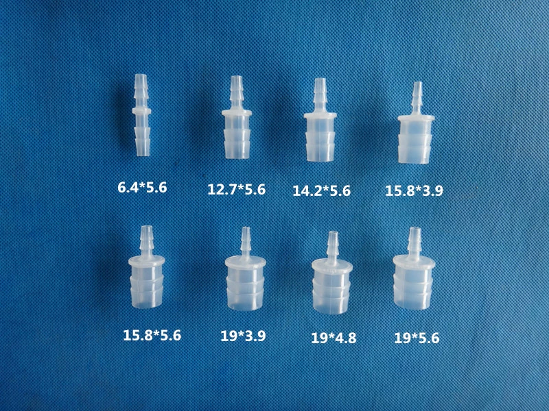 Оптовый пластиковый редуктор прям-через шланг прям-через соединитель пагоды 6,4 до 5,6 переходник для шланга большой и маленький