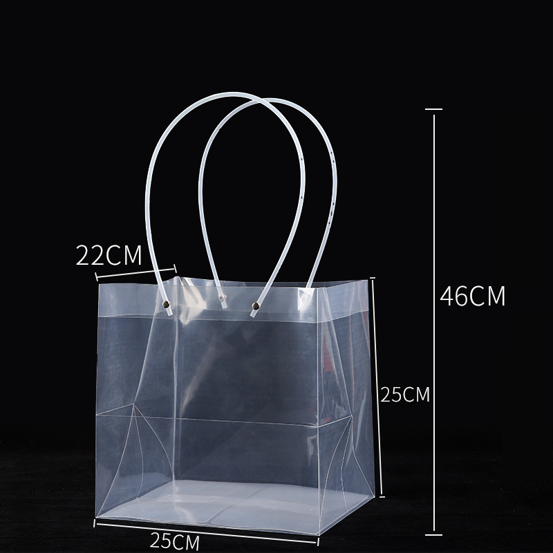 Bolsa de PVC transparente para arreglos florales del Día de la Diosa, bolsa impermeable para ramo de flores, caja de flores portátil, bolsa de embalaje para flores