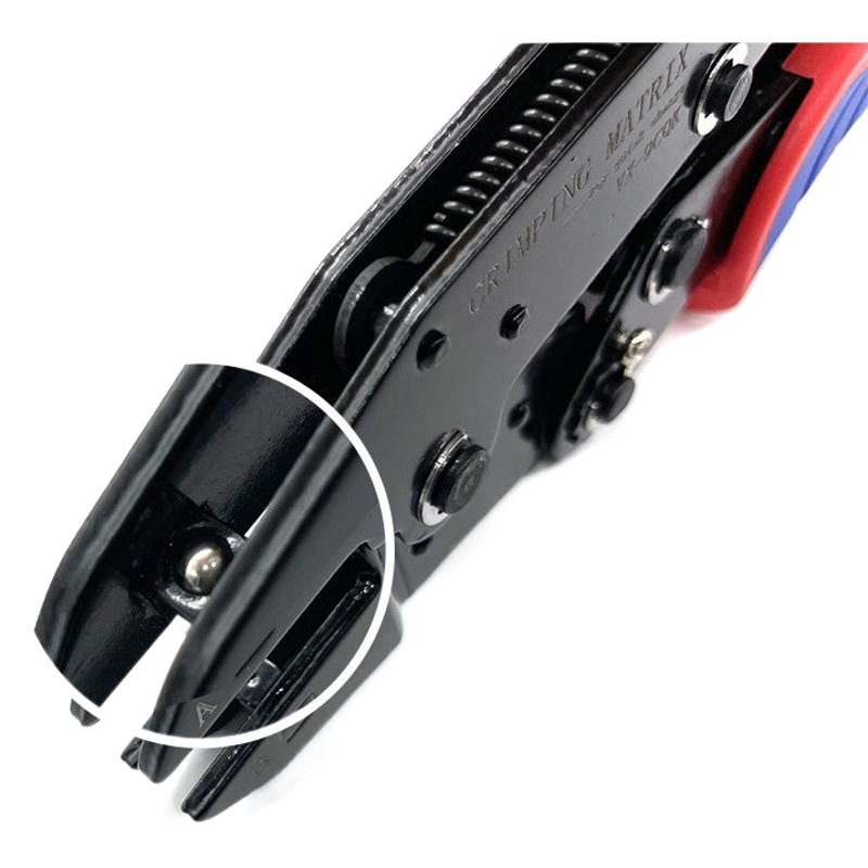 VX-9CQK de Ke'an alicates de prensado terminal de presión fría traje alicates de prensado alicates de presión fría Pelacables alicates de cambio rápido de cabeza de 9 pulgadas