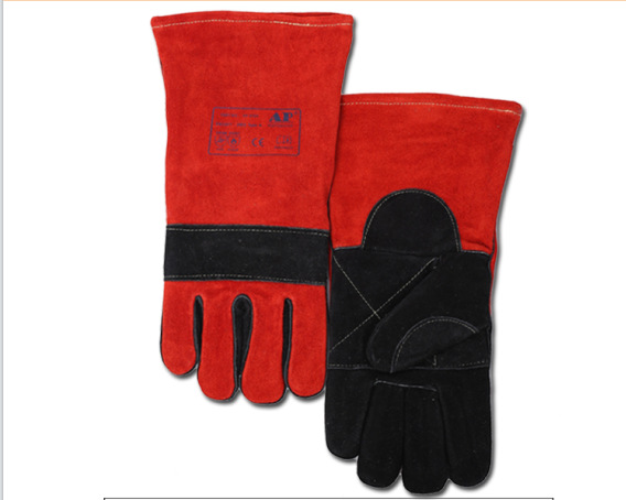 友盟 AP-0505红黑牛皮电焊防护手套 欧盟品质 高效防护