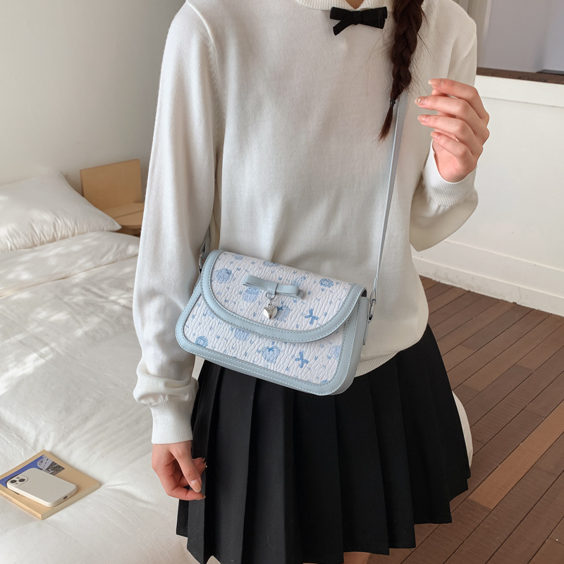 Nicho de diseño lindo impresión silla 2026 nuevo estilo coreano de mujer bolso de hombro diario bolso pequeño de moda