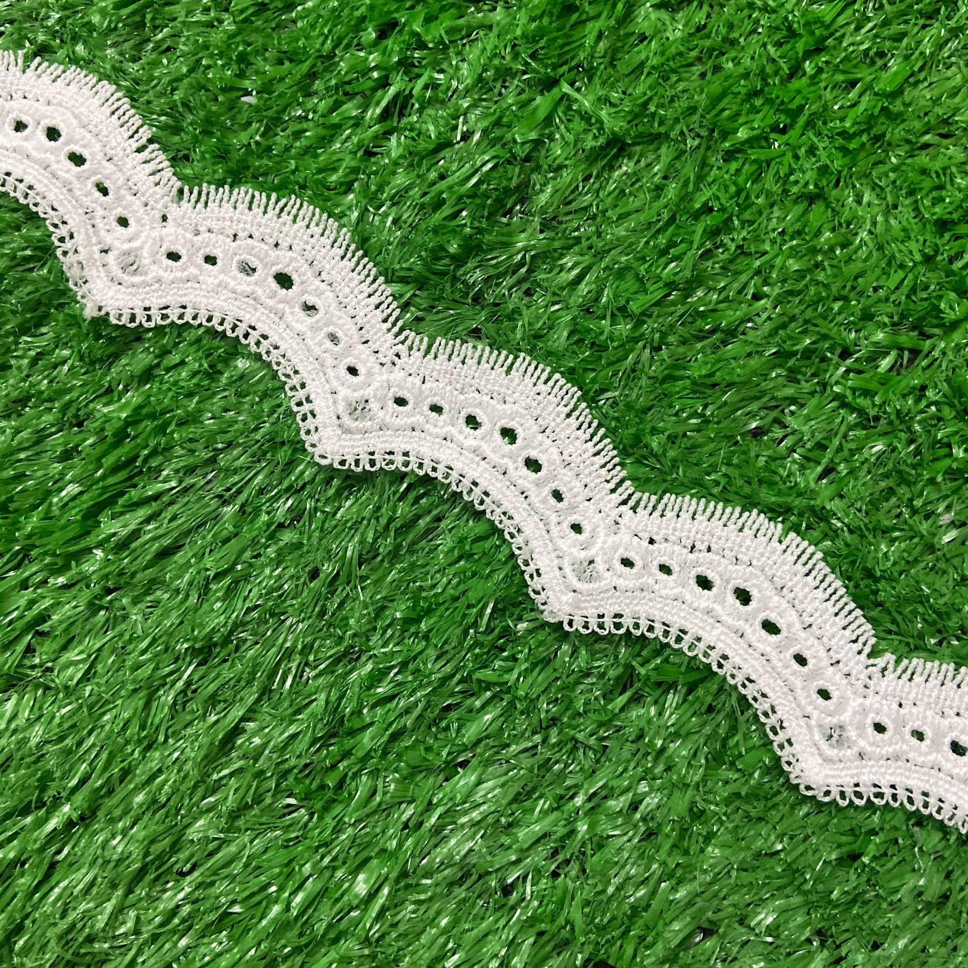 厂家直供波浪边花边 服装玩具衣服家居软饰 牛奶丝刺绣辅料 现货