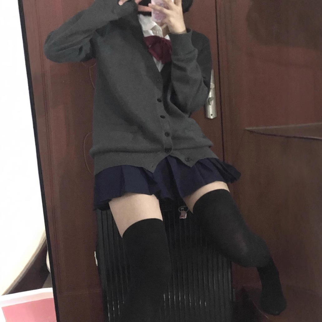 원래 JK 스웨터 유니폼 세트 가을과 겨울 일본 부서 대학 스타일 학교 JK 스웨터 니트 카디건 긴 소매 코트