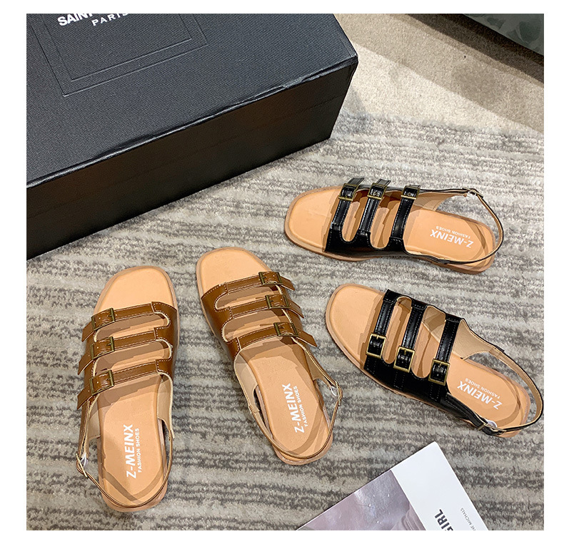 Damen Römersandalen Mit Flacher Sohle Für Den Sommer_voghion.com