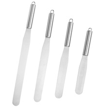 现货 全不锈钢蛋糕抹刀 6寸 8 寸10寸 12寸 直吻 曲吻 奶油刮刀