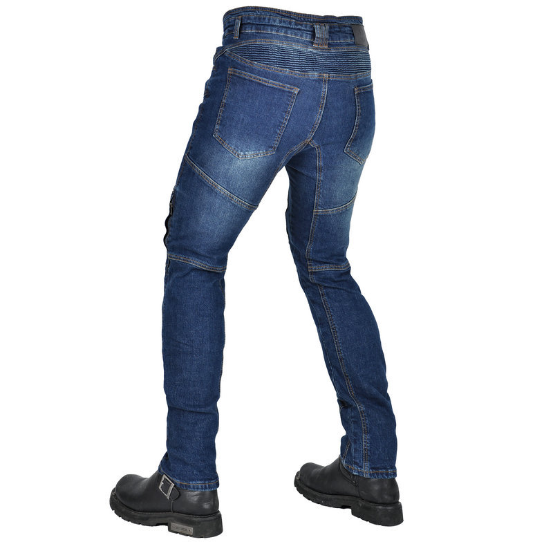 Volero motocicleta jeans hombres motocicleta Racing casual recta cintura alta estiramiento ciclismo pantalones silicona equipo de protección