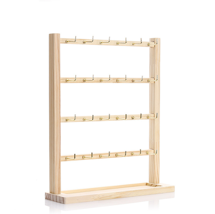 266g Weight Jewelry Rack Classification 1 Piece Quantity solid wood Material Solid Color Pattern All Seasons Season Simple Style Style 1 Piece Solid Wood Simple Style Solid Color Jewelry Rack 3