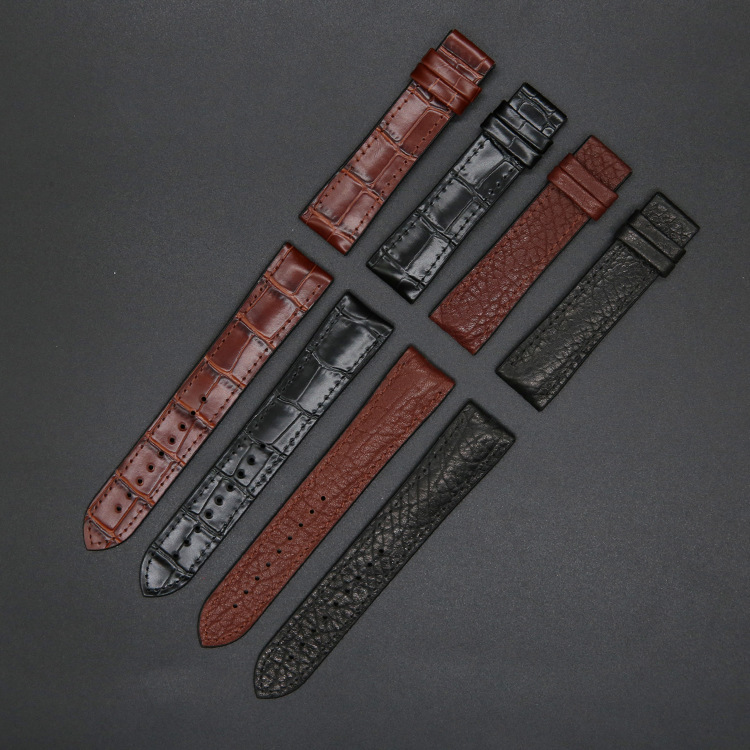 Genuine Leather Strap Rubber Bottom Breathable Waterproof Watch Strap for Samsung Huawei GT Smart Watch Top Layer Cowhide 20