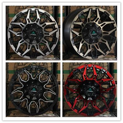 Suitable for Pajero Great Wall Cannon Bj40 Overbearing H3/H5H9 Yuhu Cheetah Jeep Tank 300 Off-Road Wheels (Hub) - 16x85j-rose-red-1006-style