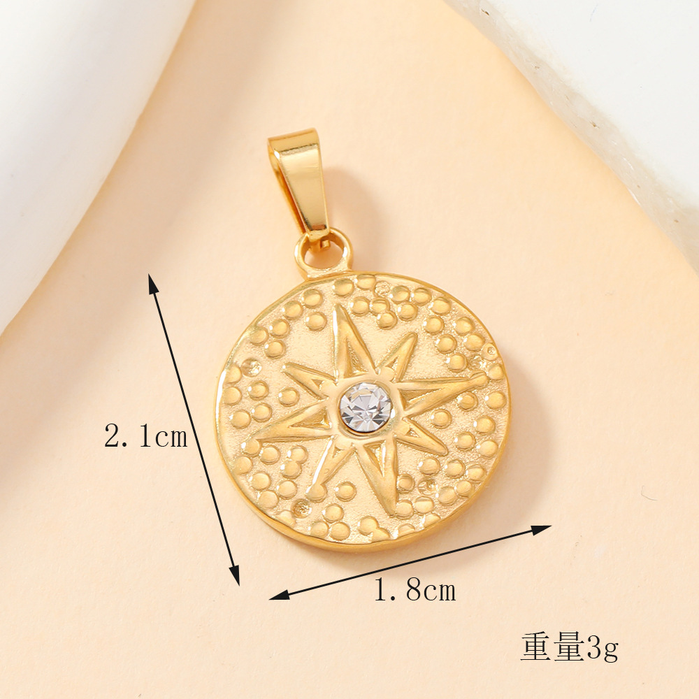 Colgante de acero inoxidable de estilo europeo y americano, collar de brazalete, accesorios de amor creativo, colgante de diamantes DIY