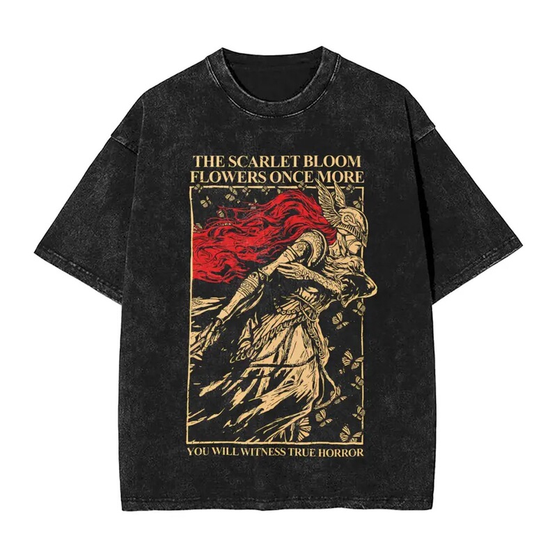 R Rings Radahn E Extended Washed T-Shirt Men's Aesthetic Casual T-Shirt Summer O-Neck Hip-Hop T-Shirt Design R Rings Radahn E Extended Washed T-Shirt Men's Aesthetic Casual T-Shirt Summer O-Neck Hip-Hop T-Shirt Design