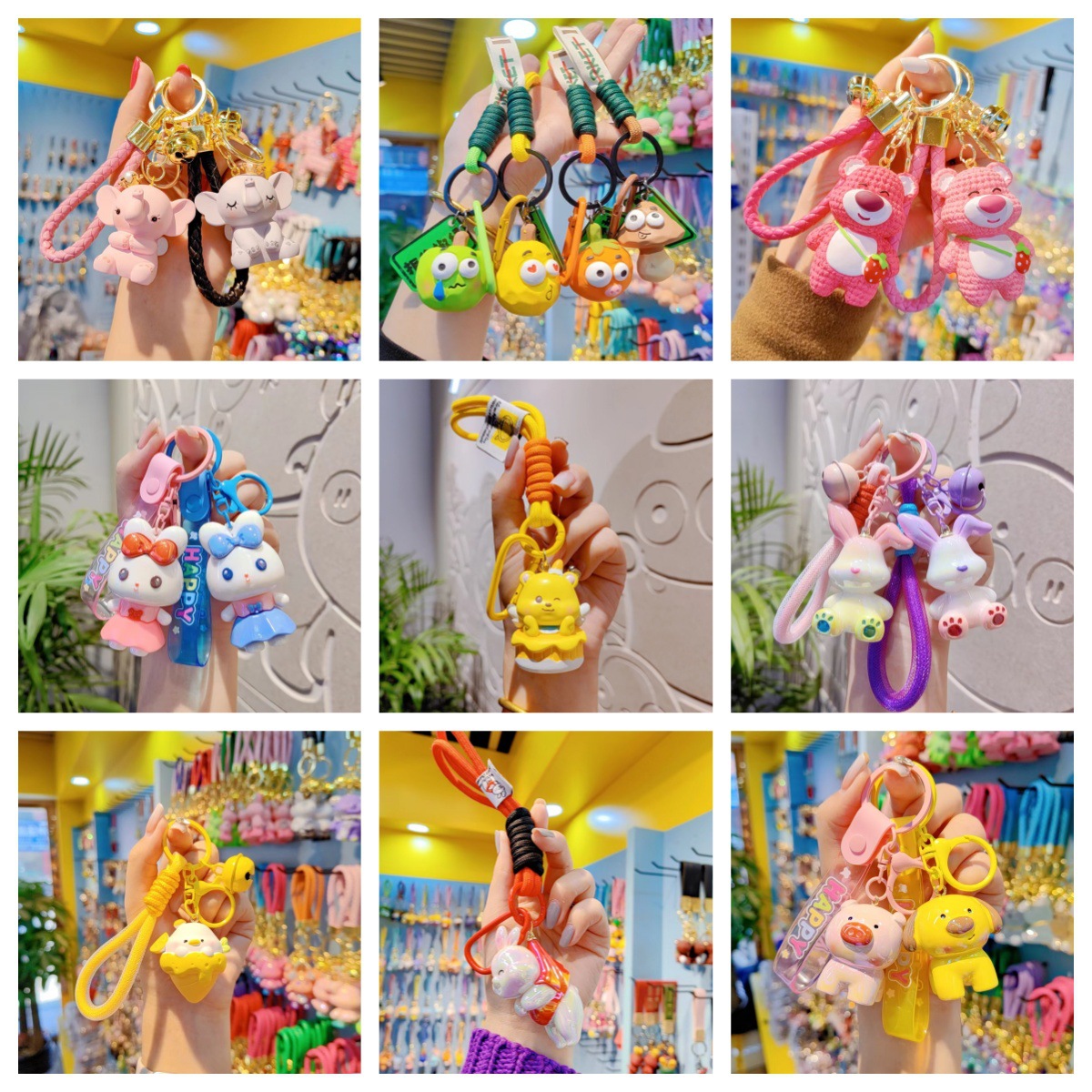 Llavero de oso de resina con colgante de muñeca de dibujos animados, cadena para teléfono móvil para mujer, llavero, colgante decorativo para bolso.