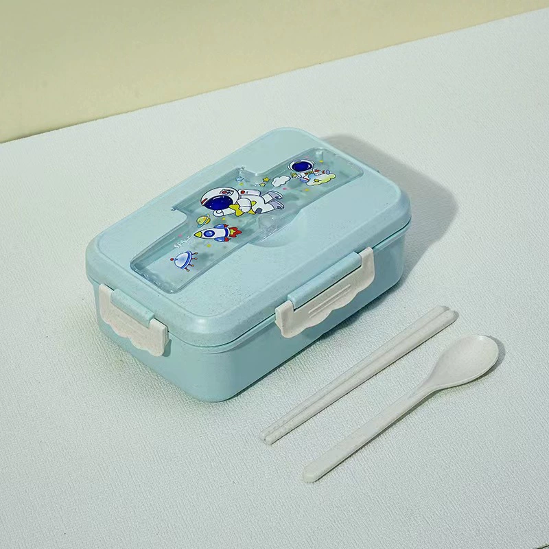 Ланчбокс для студентов Bento, 3 отделения, микроволновый ПП с прибором (ложка/вилка/палочки)