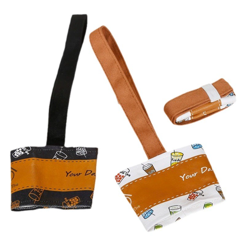 Чехол для стакана с молочным чаем, чехол для напитков, термоизоляционный, защита от ожогов, портативный, стильный, складной чехол для кофейной кружки, возможность индивидуального дизайна