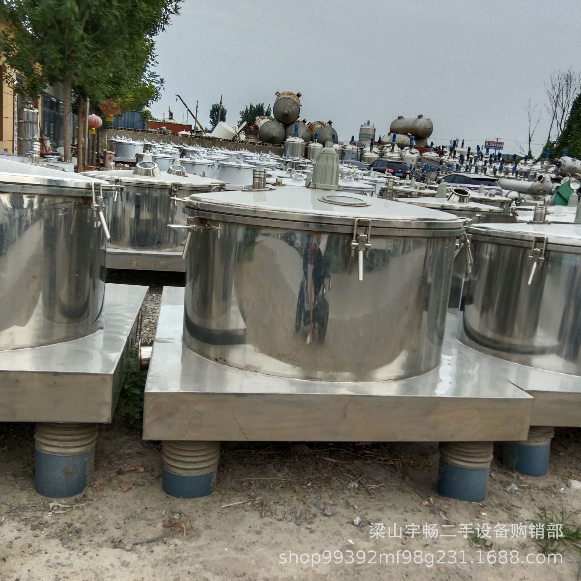 现货出售二手四足平板离心机 1250不锈钢平板吊带式离心机