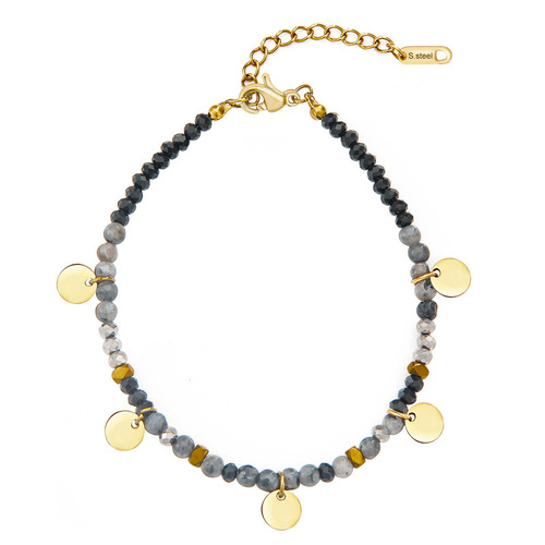 Elegant Sunflower Black Series Natural Stone Necklace, Bracelet, and Earrings Set for Women - Unique Fashion Accessory Set with Cross-border Shipping
