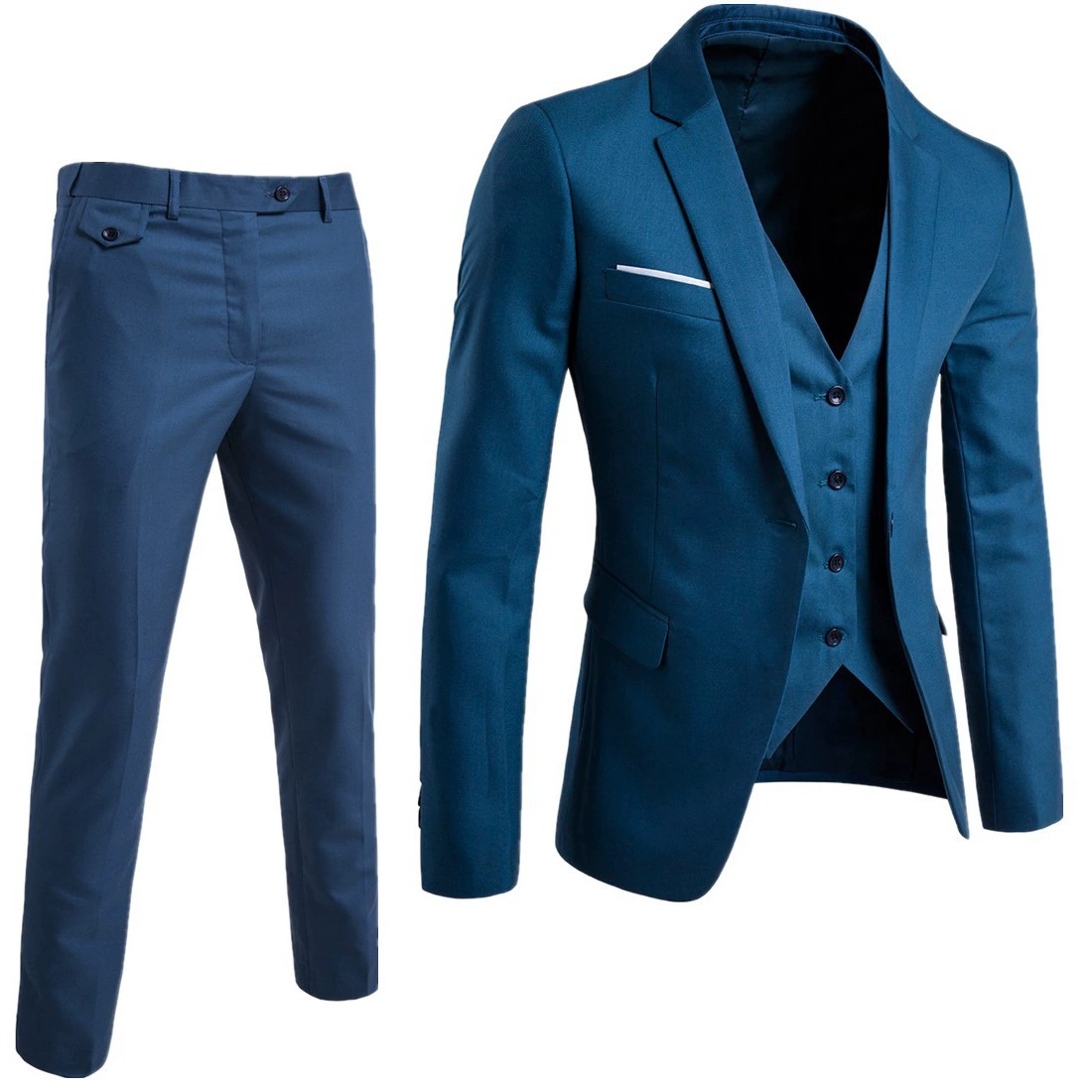 Кореянский классический пиджак для работы, slim fit, полный комплект