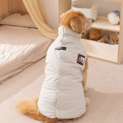 大狗狗宠物衣服秋冬季保暖边牧金毛中大型犬简约冲锋马甲狗狗衣服