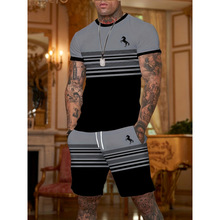 J 49478 Men's set Sport ��ʿӡ���˶���װ�羳����ͨ