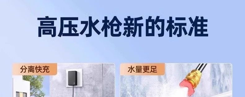 Lithium-ion battery-powered high-pressure washer for home use, wireless car washer, car washing tool, high-pressure water gun, lithium-ion battery-powered sprayer