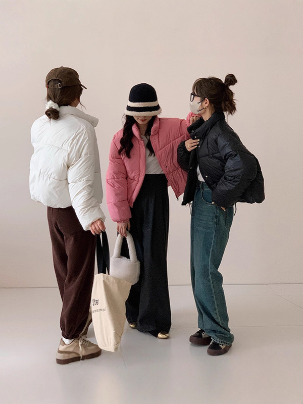 2025韩国东大门原版面包服女 立领小个子短款羽绒棉服秋冬短款|undefined