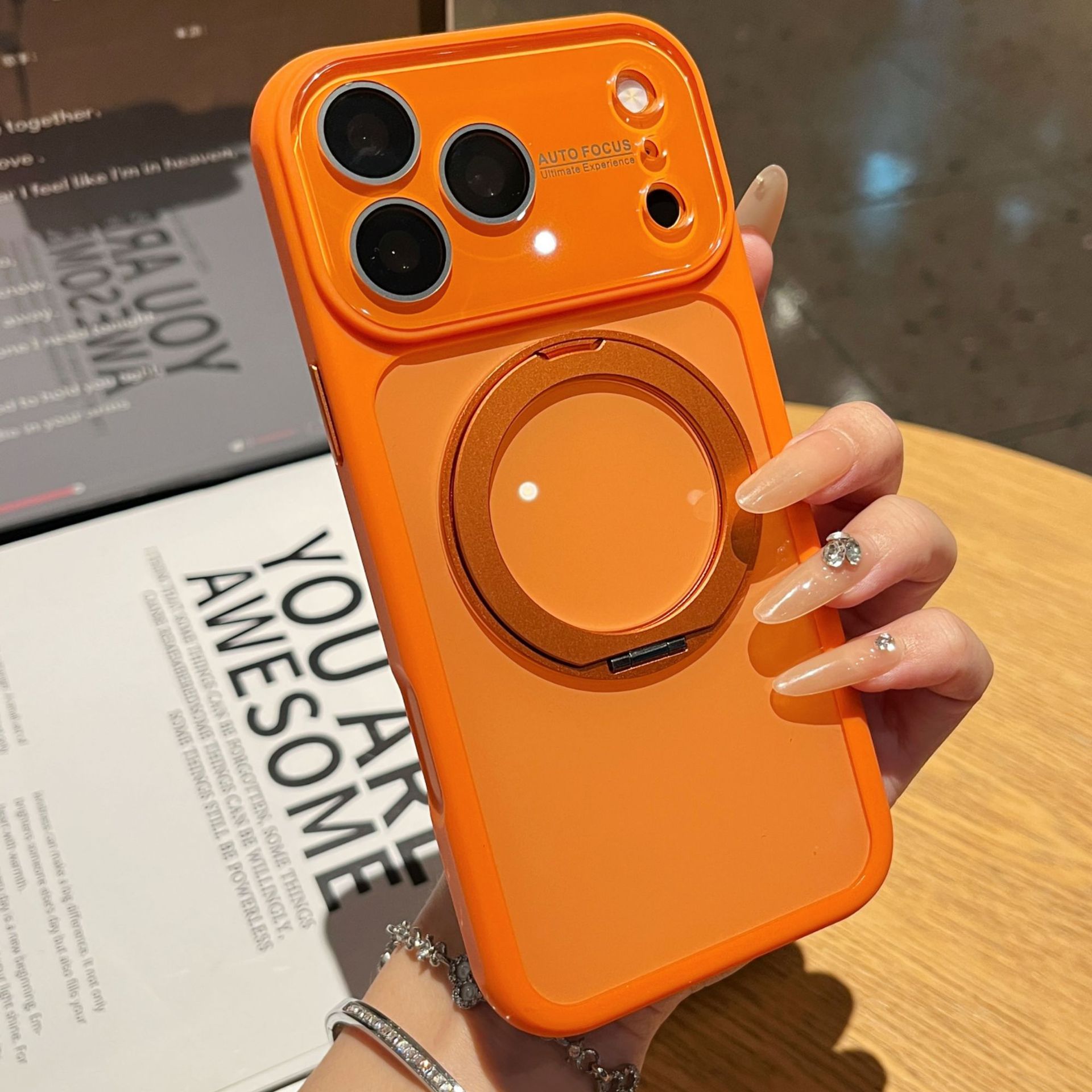 Metallic Stripe Suitcase Hard PC Case for iPhone 16 15 14 13 12 Pro Max Shockproof Anti-Drop Full Cover