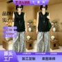 v领夏季定制宽松阔腿裤