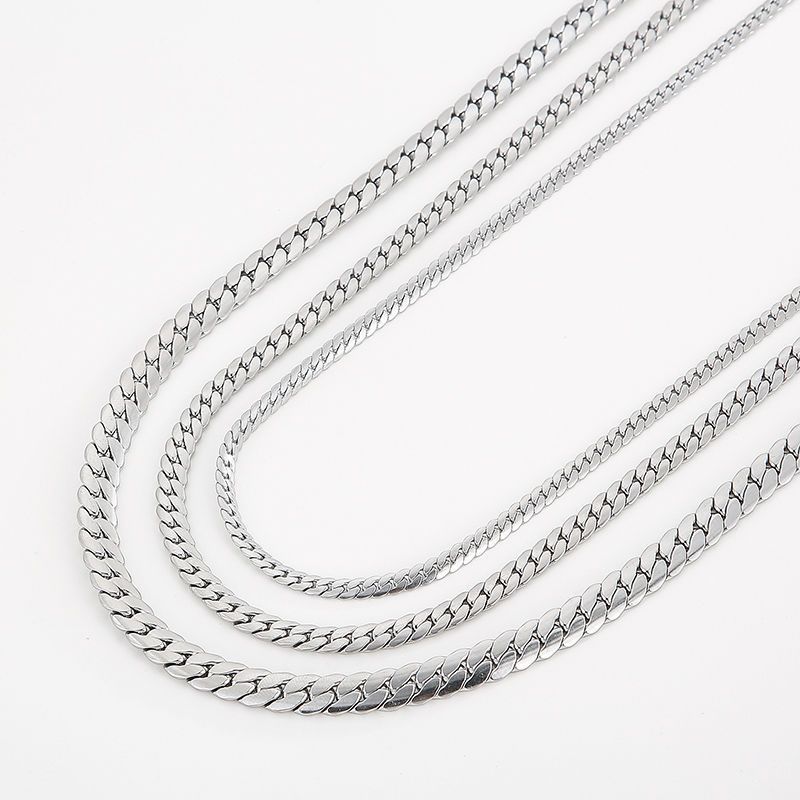 Titanium Cuban Panzerkette Für Damen Und Herren Modeschmuck_voghion.com