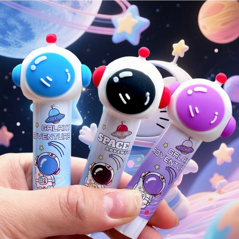 Nuevo astronauta pegamento sólido forma creativa barra de pegamento sólido de alta viscosidad y secado rápido para estudiantes de escuela primaria barra de pegamento hecha a mano de bricolaje
