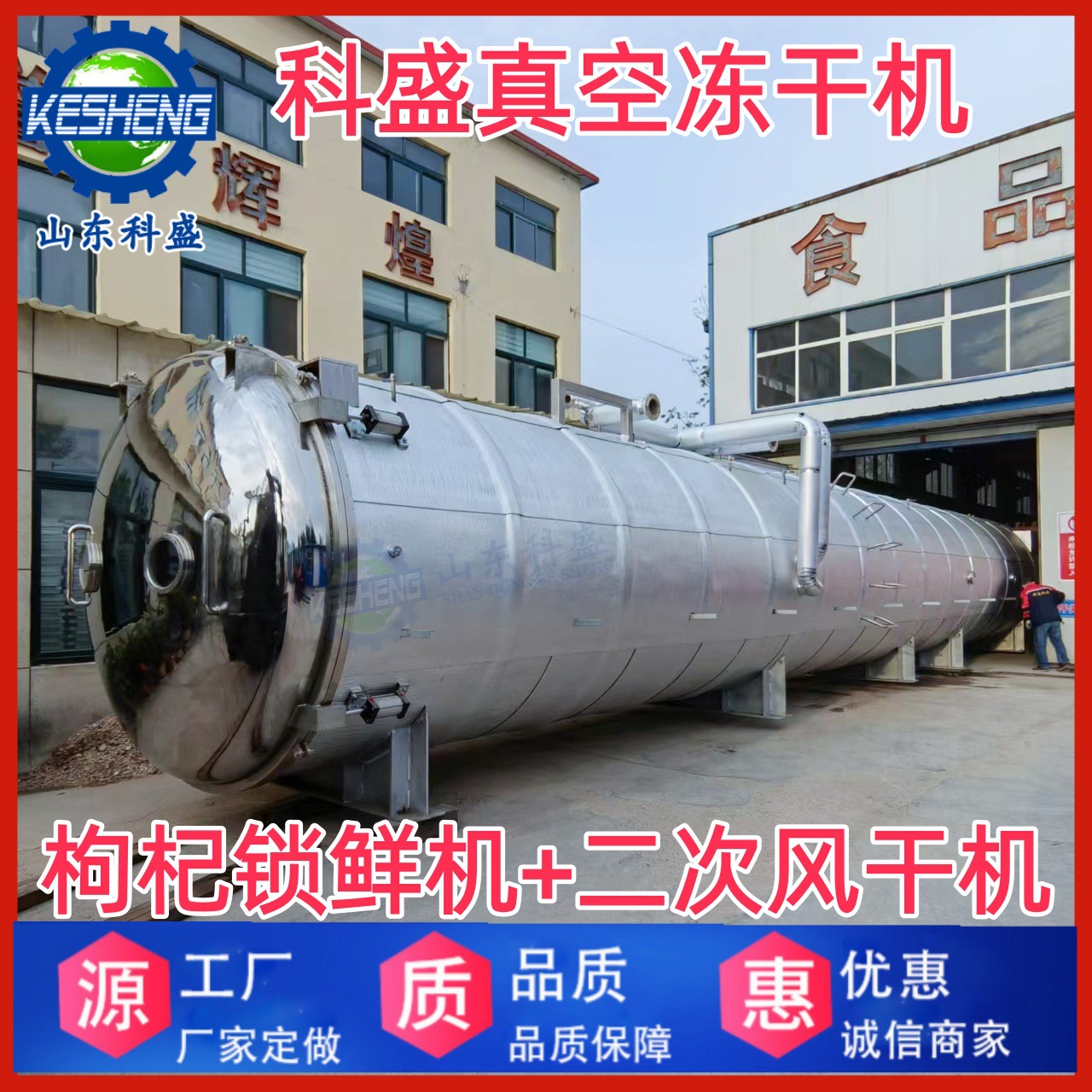 沙棘果黑枸杞玫瑰花冻干机 枸杞二次风干机 排骨真空冻干机