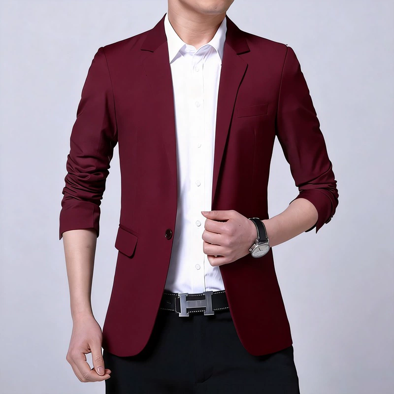 Мужской осенний классический костюм-пиджак, прямые продажи с завода, slim fit, корейский стиль