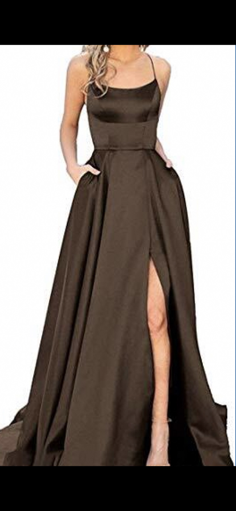 Slit Dress Fashion U Neck Patchwork Sleeveless Solid Color Maxi Long Dress Daily display picture 3