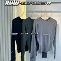 Lulu Rulu Светоотражающая одежда для бега LS для йоги Светоотражающий тонкий топ для фитнеса с длинными рукавами